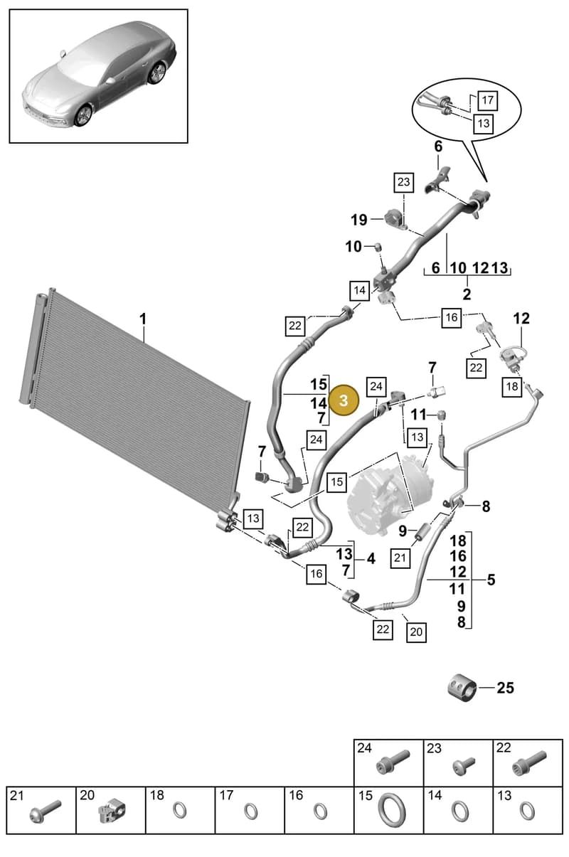 971260758T — Porsche Panamera (2016-2020) diagram p49815060, position 3