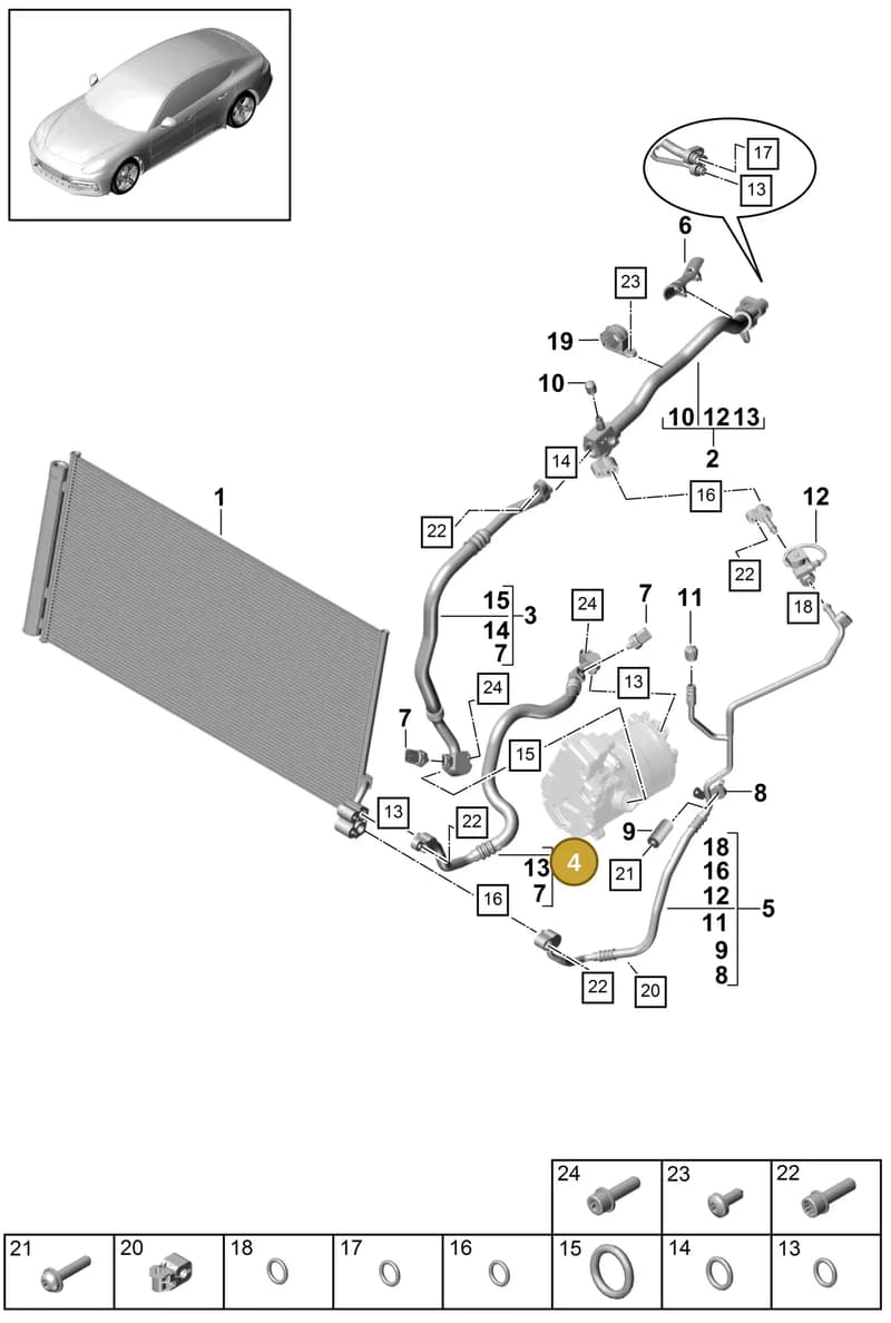 971260841AC — Porsche Panamera (2016-2020) diagram p49815070, position 4