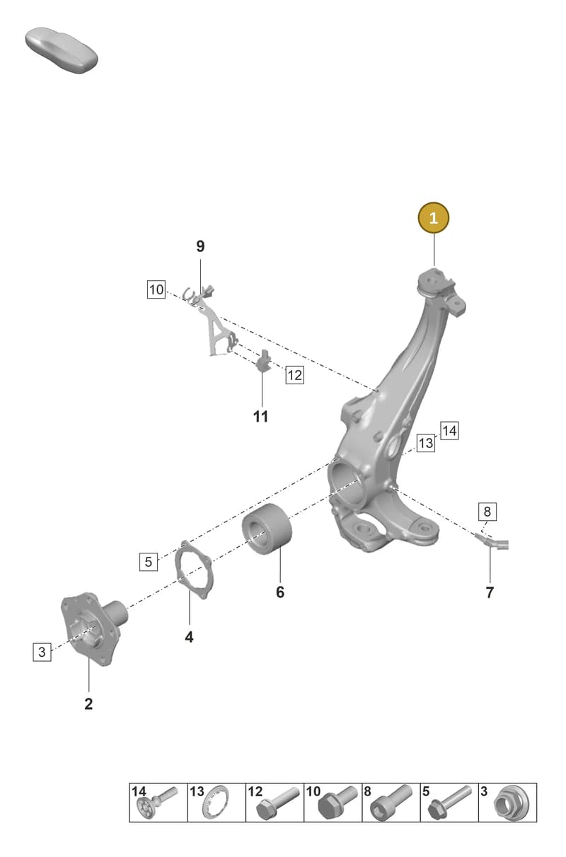 971407246K — Porsche Panamera (2020-2023) diagram p58401020, position 1