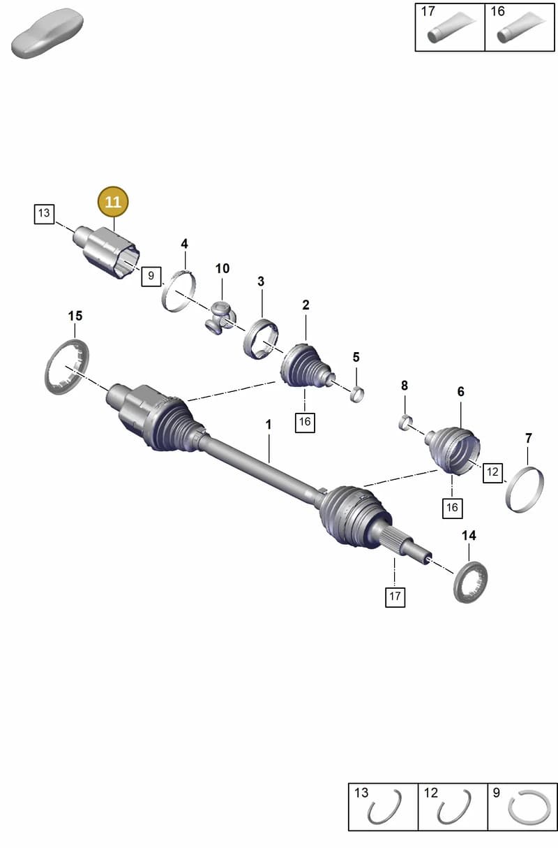 971407273AB — Porsche Panamera (2020-2023) diagram p58401100, position 11