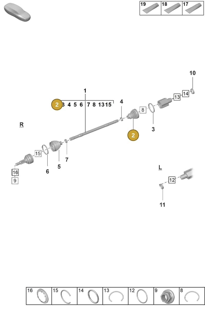 971407283A — Porsche Taycan Sport Turismo (2019-2024) diagram p56401100, position 2