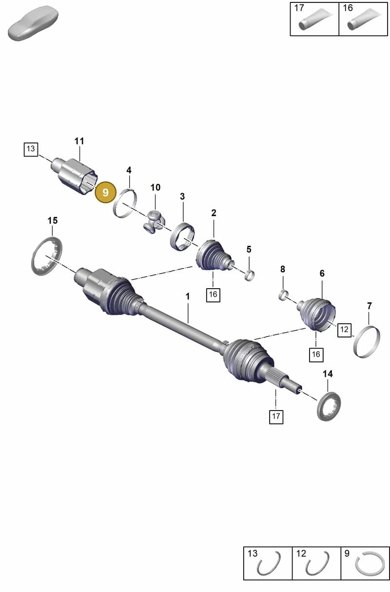 971407298 — Porsche Panamera (2020-2023) diagram p58401100, position 9
