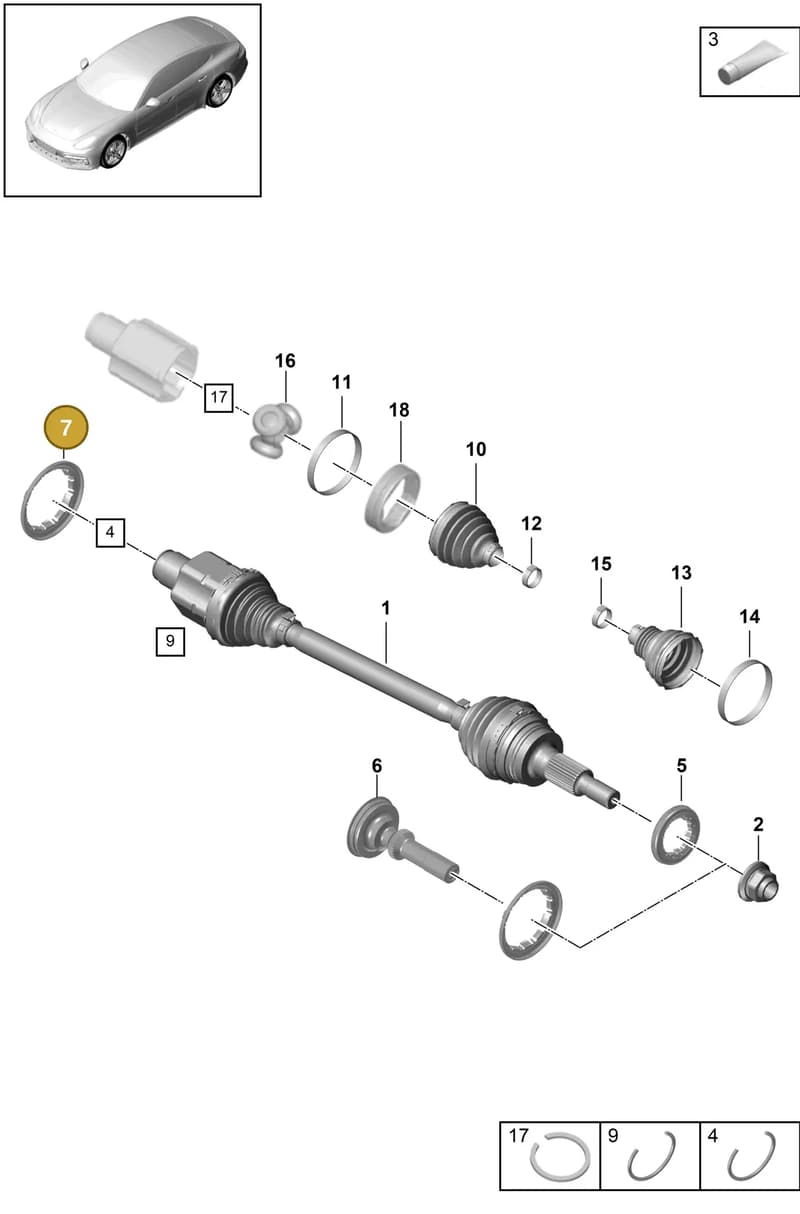 971407623 — Porsche Panamera (2016-2020) diagram p49401030, position 7