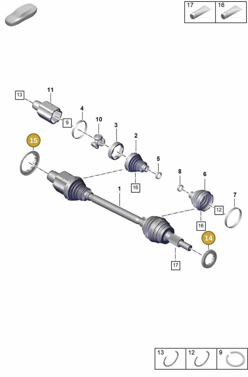 971407623 — Porsche Panamera (2020-2023) diagram p58401100, position 14+15