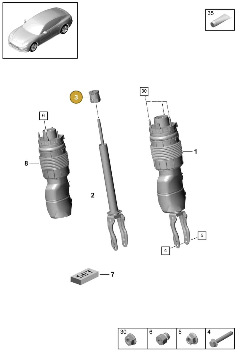 971413047C — Porsche Panamera (2016-2020) diagram p49402010, position 3