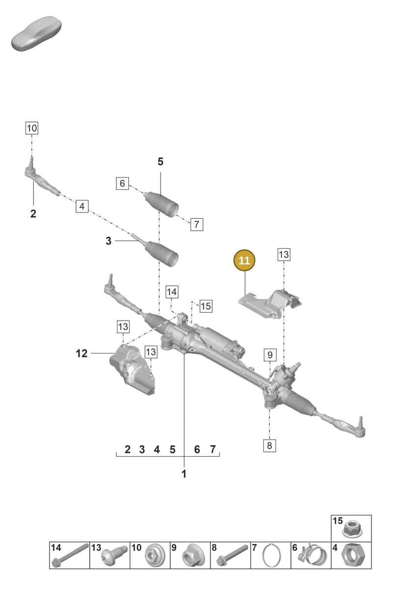 971423982D — Porsche Panamera (2020-2023) diagram p58403000, position 11