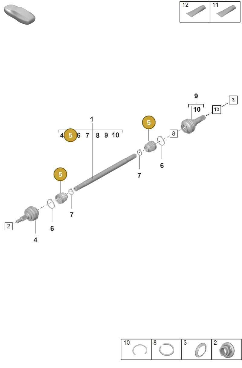 971501153A — Porsche Panamera (2023-2025) diagram p58501100, position 5