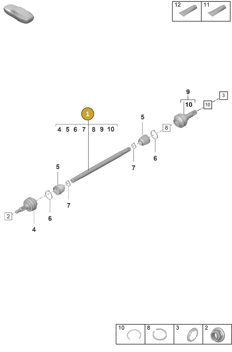 971501201AH — Porsche Panamera (2020-2023) diagram p58501100, position 1