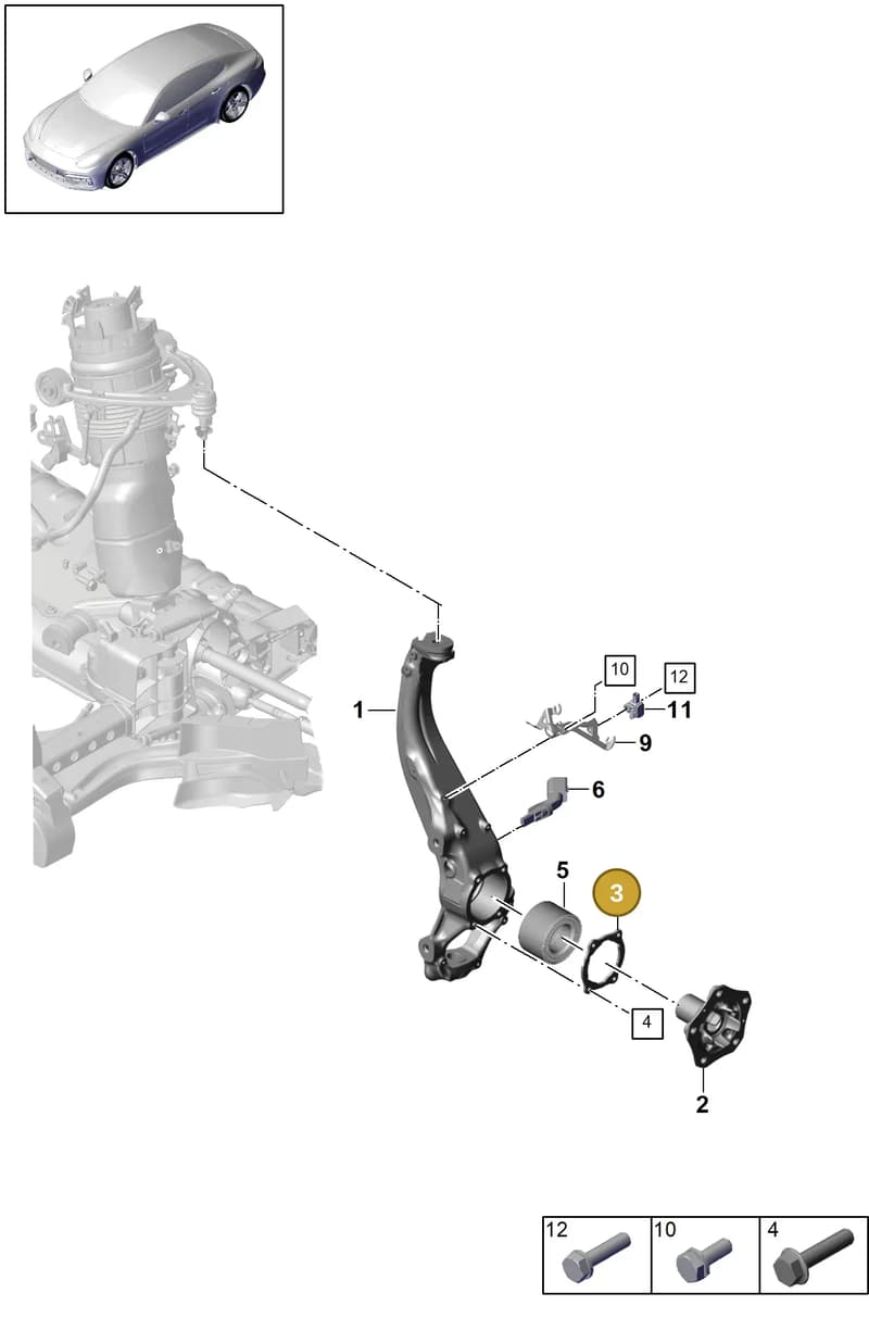 971501375 — Porsche Panamera (2016-2020) diagram p49401020, position 3