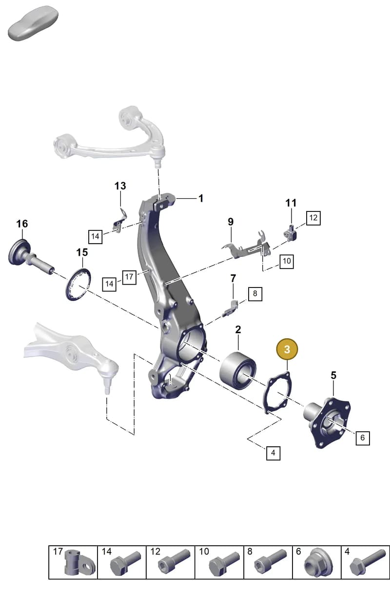 971501375A — Porsche Taycan Sport Turismo (2023-2025) diagram p56401020, position 3