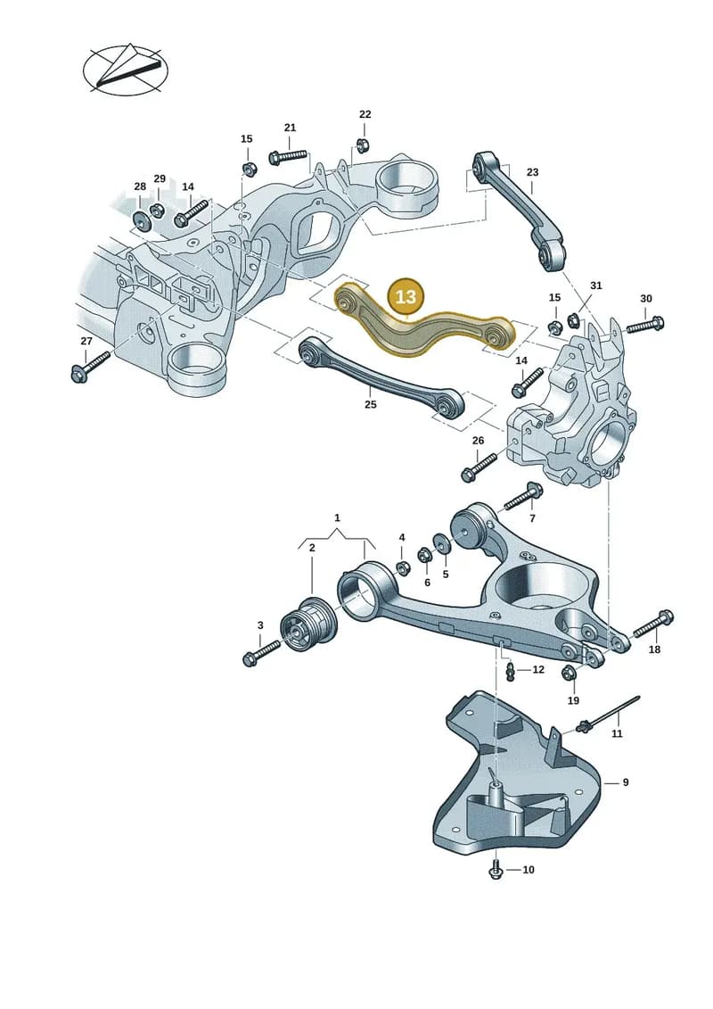 971505323B — Audi RS e-tron GT (2020-2025) diagram 4j1505300, position 13