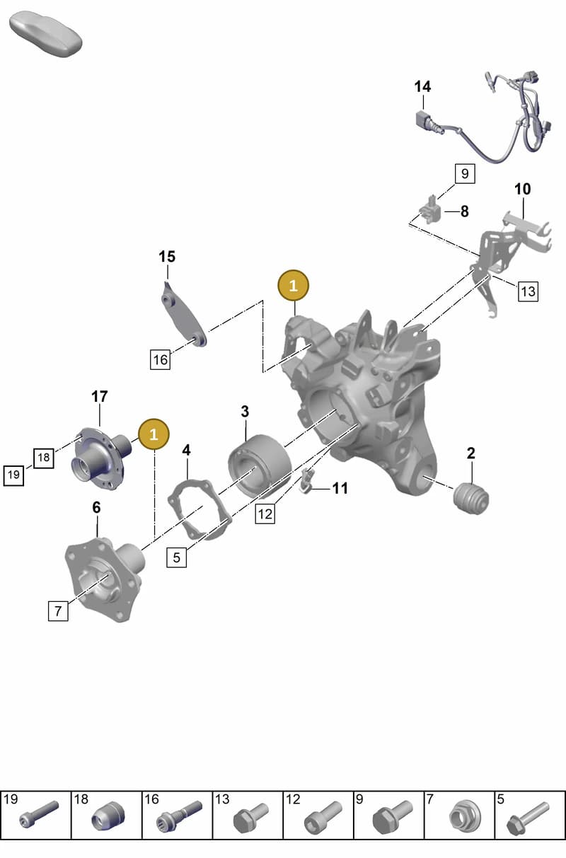 971505436J — Porsche Panamera (2023-2025) diagram p62501020, position 1