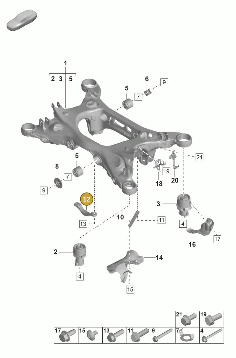 971505447 — Porsche Panamera (2020-2023) diagram p58501000, position 12