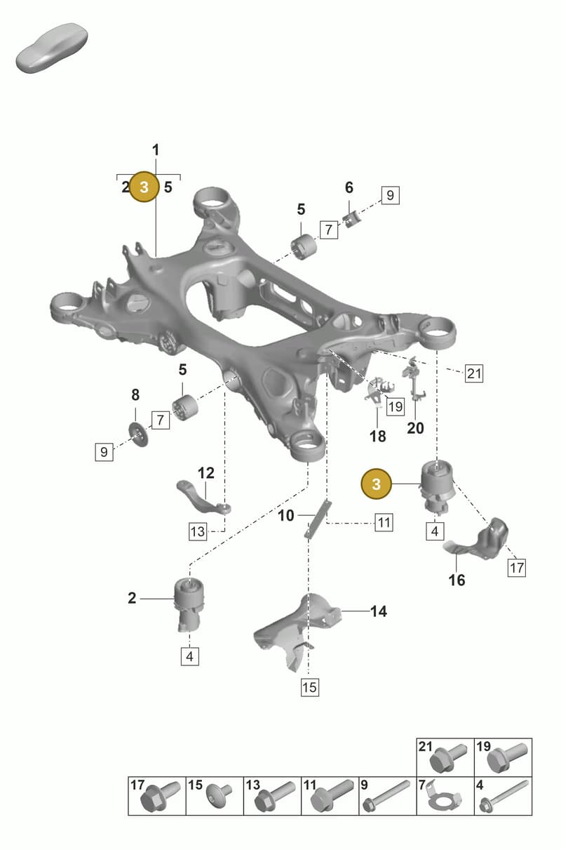 971505543C — Porsche Panamera (2020-2023) diagram p58501000, position 3