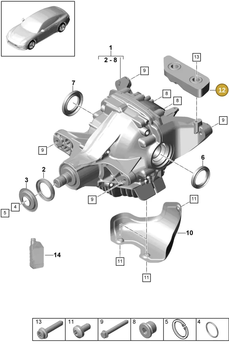 971507633A — Porsche Panamera (2016-2020) diagram p49305030, position 12