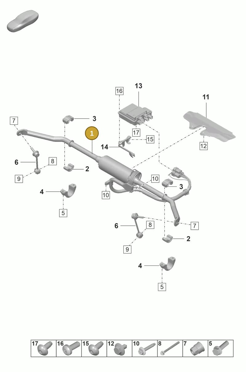 971511023G — Porsche Panamera (2020-2023) diagram p58502100, position 1