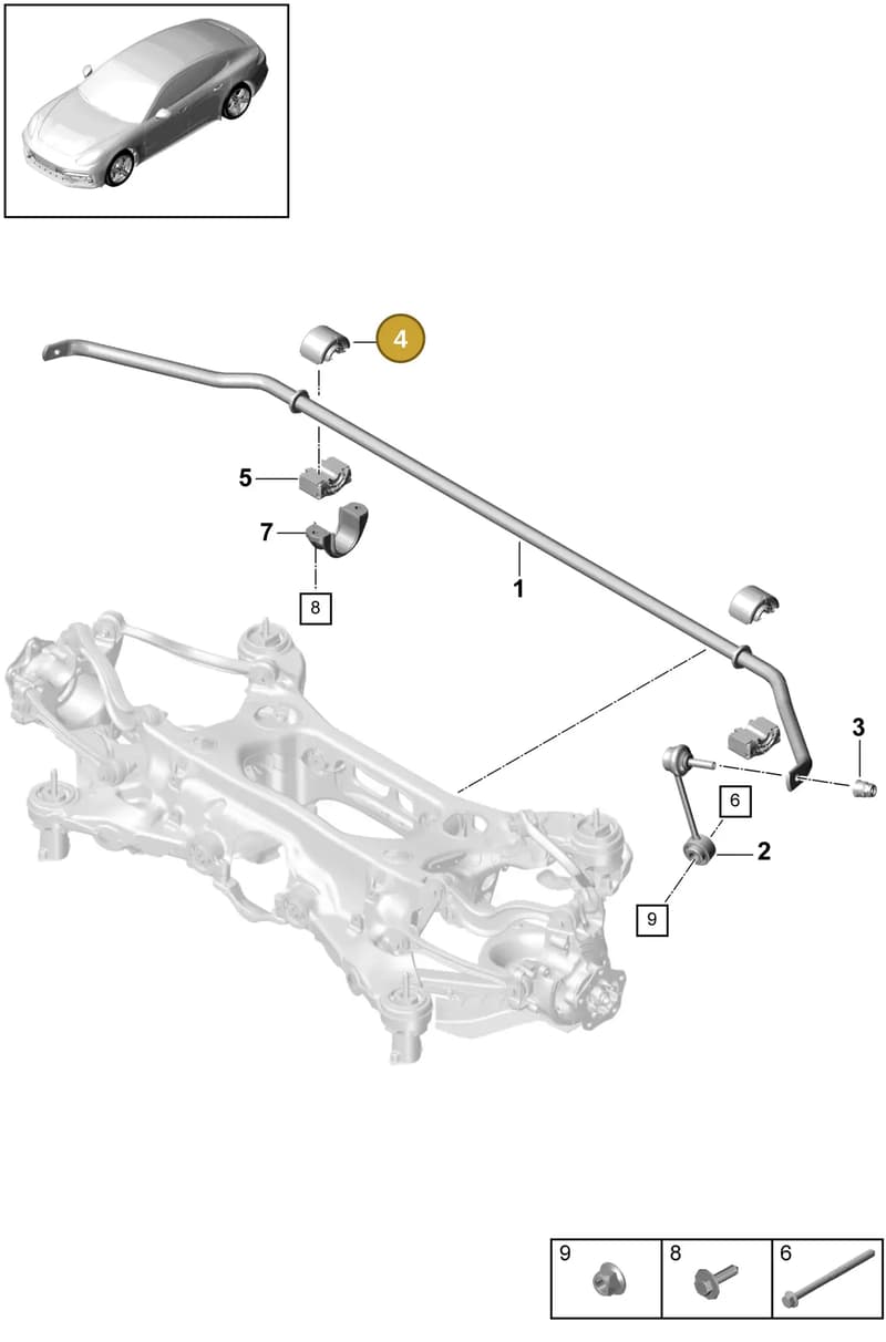 971511036G — Porsche Panamera (2016-2020) diagram p49502030, position 4