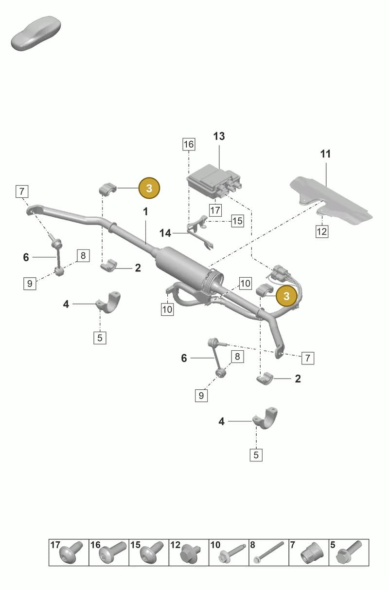 971511036J — Porsche Panamera (2020-2023) diagram p58502100, position 3