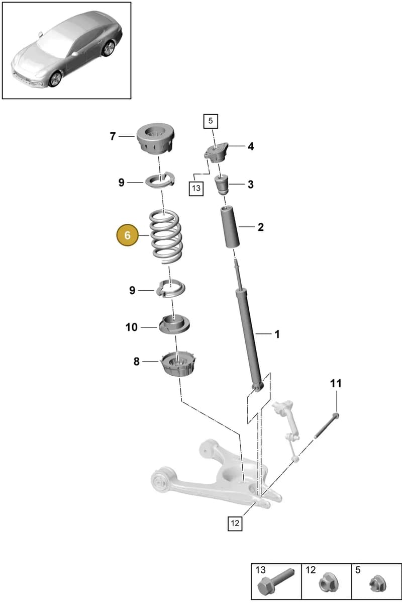 971511115A504 — Porsche Panamera (2016-2020) diagram p49502000, position 6