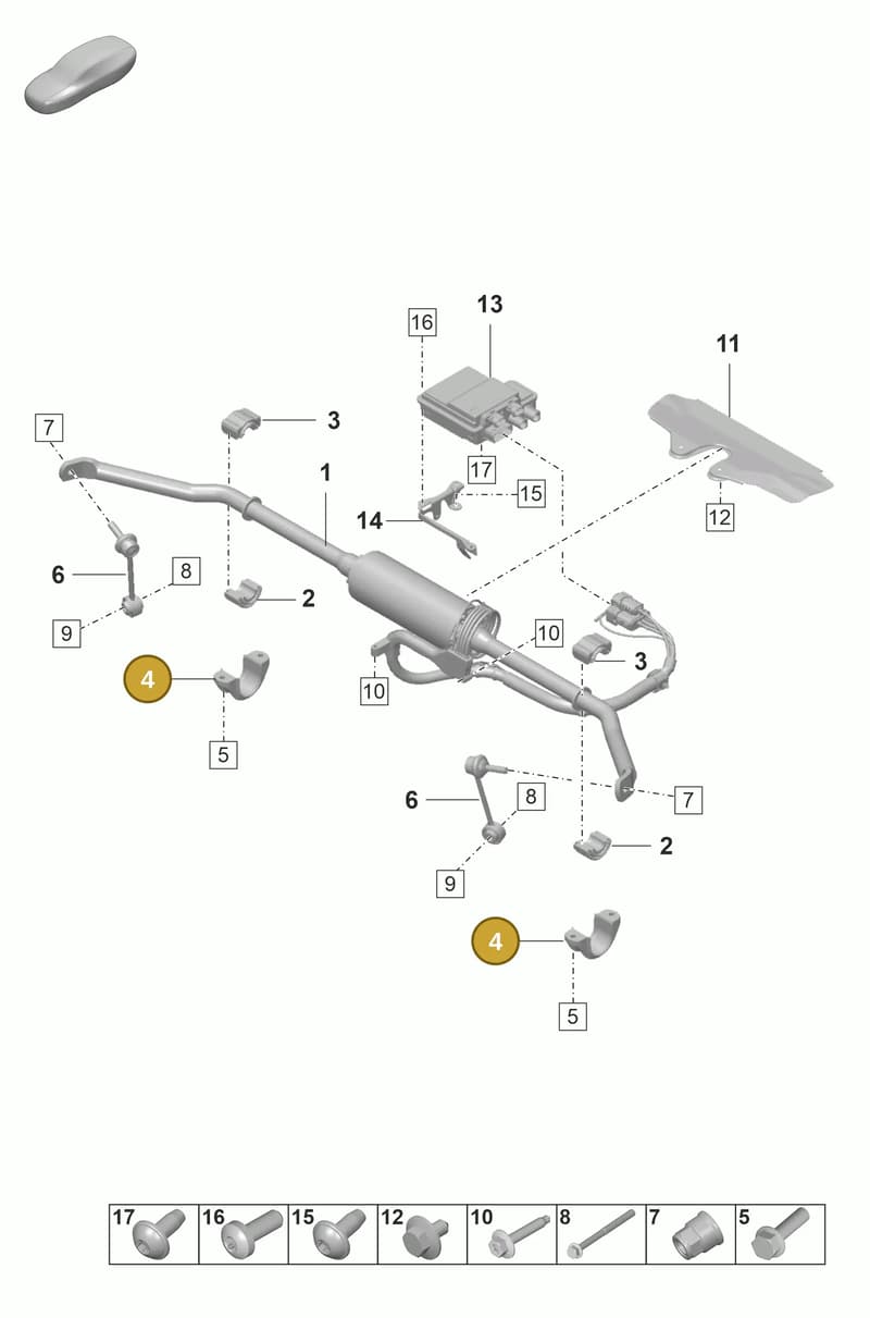 971511418 — Porsche Panamera (2020-2023) diagram p58502100, position 4