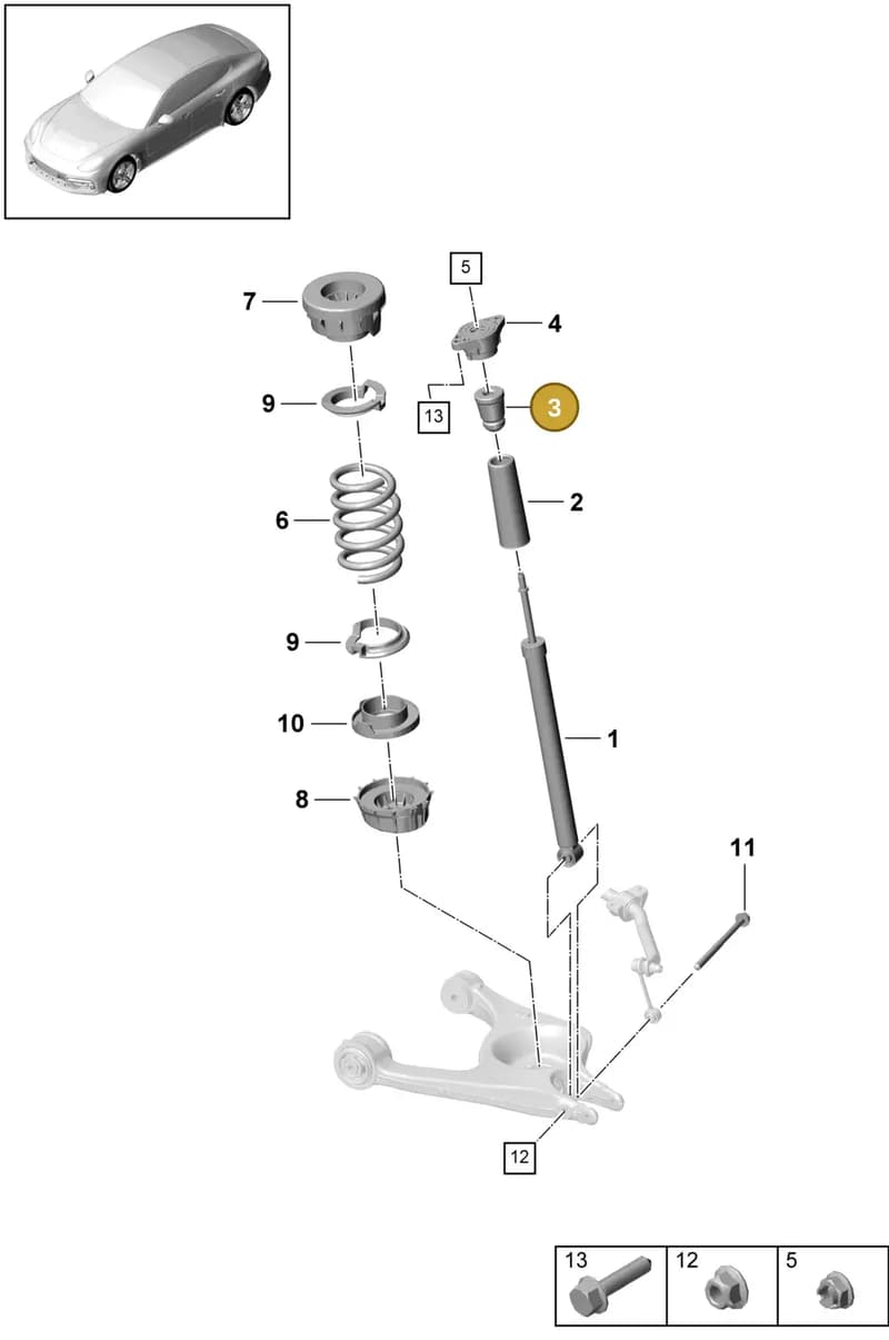 971512131 — Porsche Panamera (2016-2020) diagram p49502000, position 3