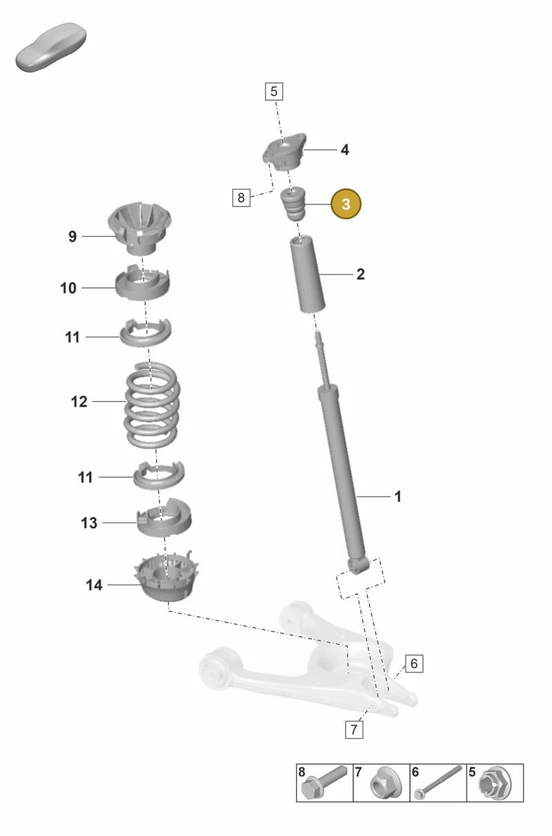 971512131 — Porsche Panamera (2020-2023) diagram p58502010, position 3