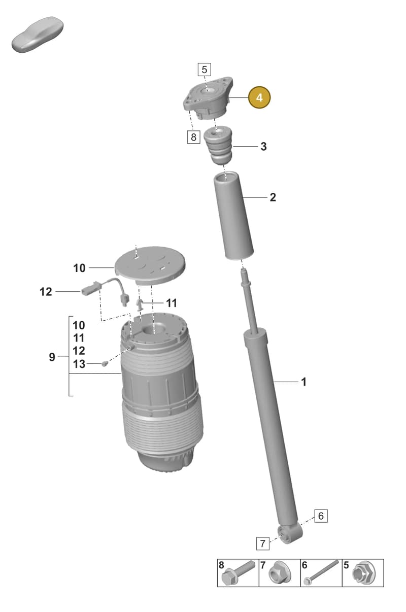 971513353A — Porsche Panamera (2020-2023) diagram p58502000, position 4