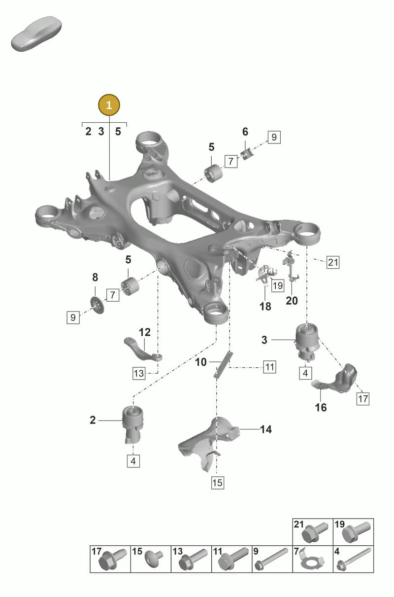 971599030AN — Porsche Panamera (2020-2023) diagram p58501000, position 1