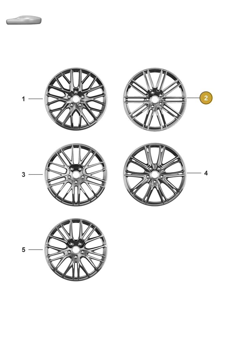 971601025AJOC6 — Porsche Panamera (2020-2023) diagram p58601020, position 2