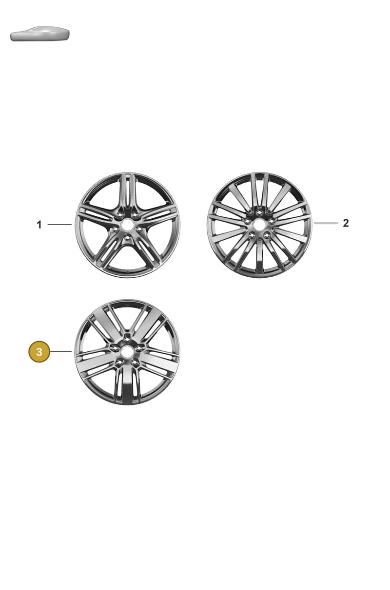 971601025AK88Z — Porsche Panamera (2020-2023) diagram p58601010, position 3