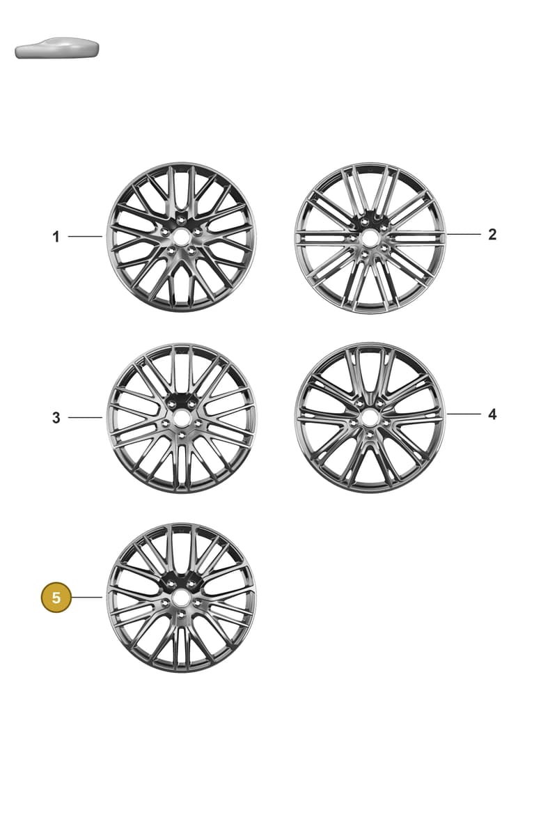971601025APOU7 — Porsche Panamera (2020-2023) diagram p58601020, position 5
