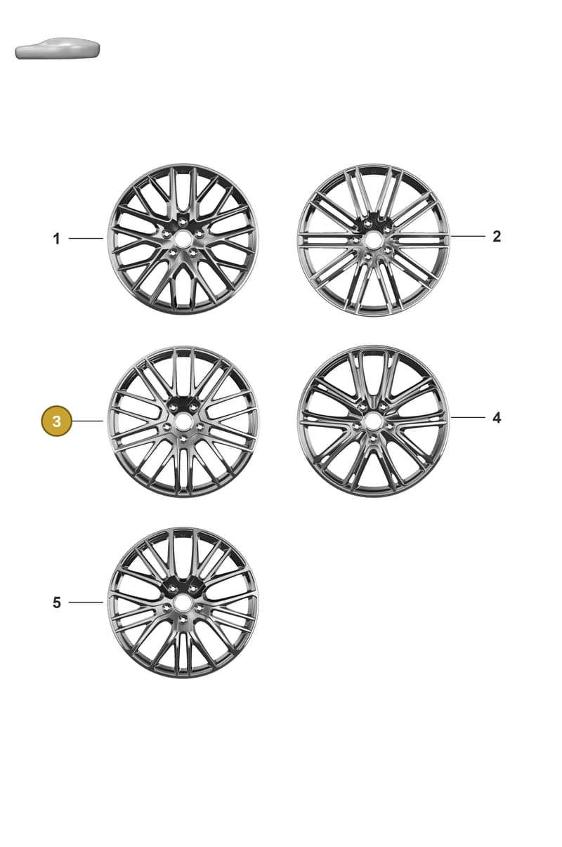 971601025BSOC6 — Porsche Panamera (2020-2023) diagram p58601020, position 3