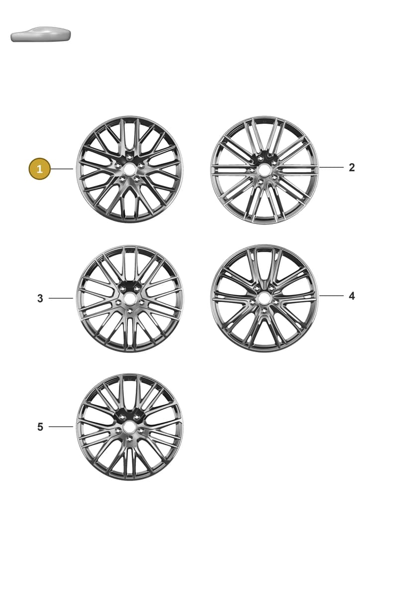 971601025DOH9 — Porsche Panamera (2020-2023) diagram p58601020, position 1