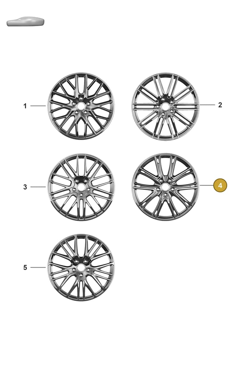 971601025MOU7 — Porsche Panamera (2020-2023) diagram p58601020, position 4