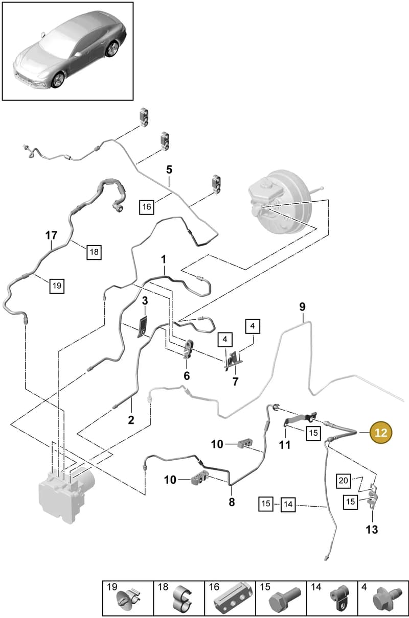 971611707 — Porsche Panamera (2016-2020) diagram p49604010, position 12
