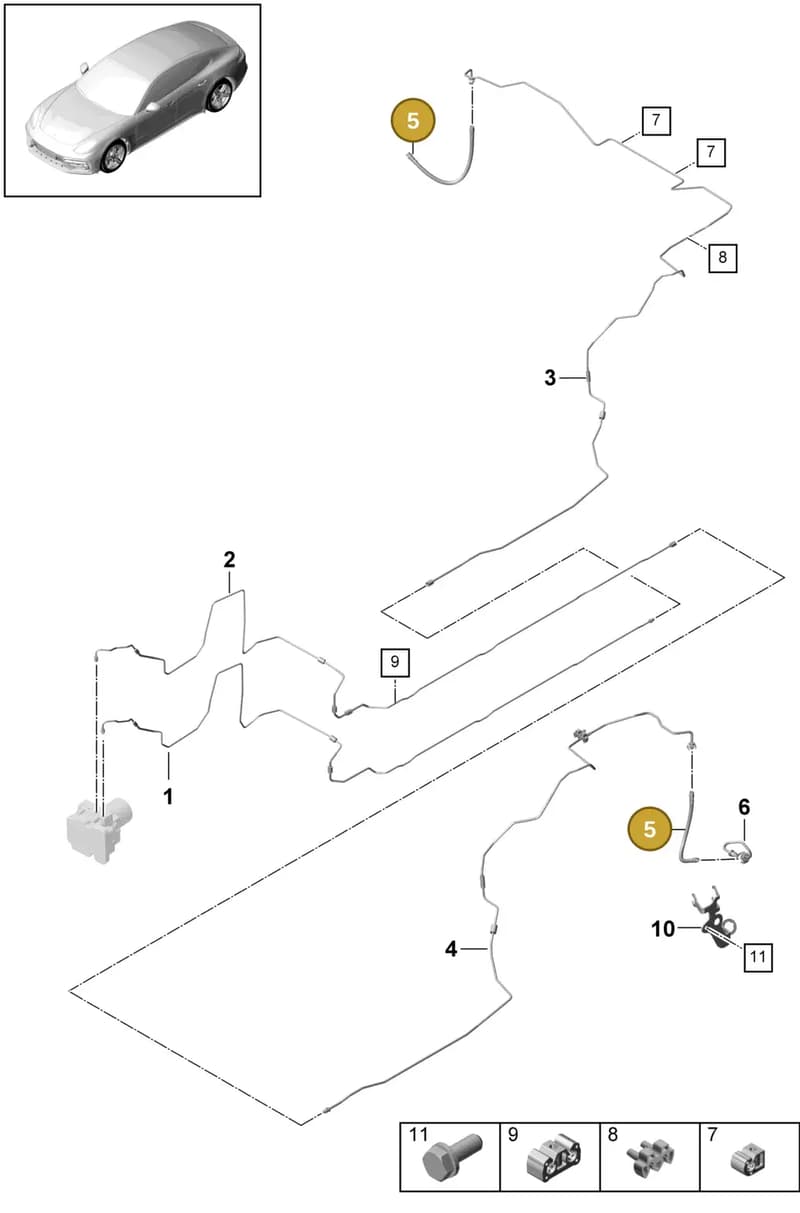 971611775 — Porsche Panamera (2016-2020) diagram p49604020, position 5