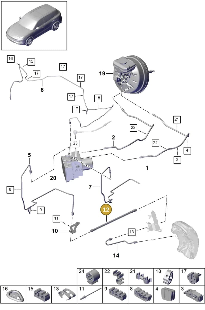 971611775 — Porsche Cayenne (2017-2023) diagram p51604010, position 12