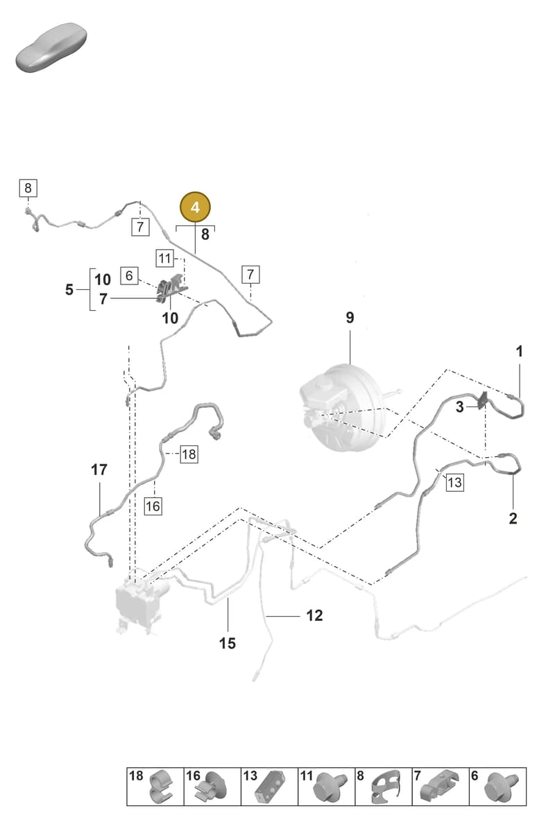 971611845 — Porsche Panamera (2023-2025) diagram p58604010, position 4