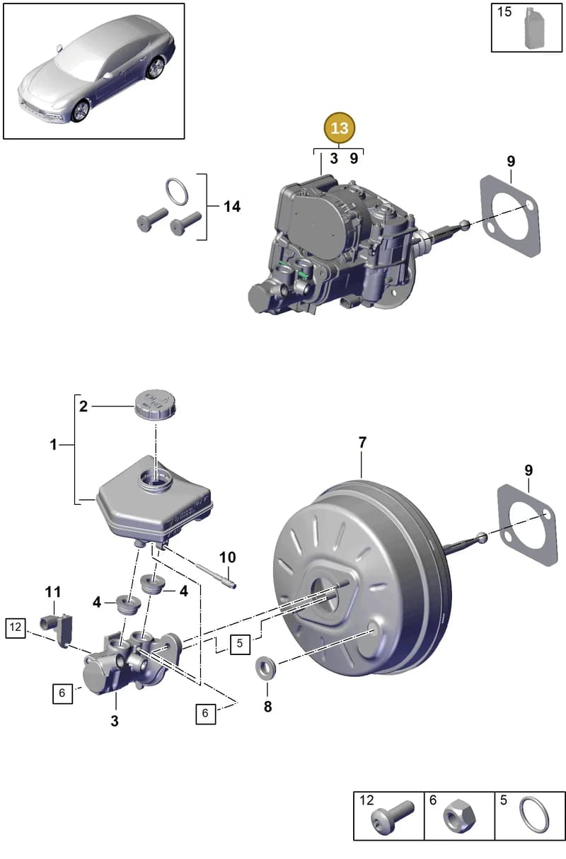 971614105AC — Porsche Panamera (2016-2020) diagram p49604000, position 13