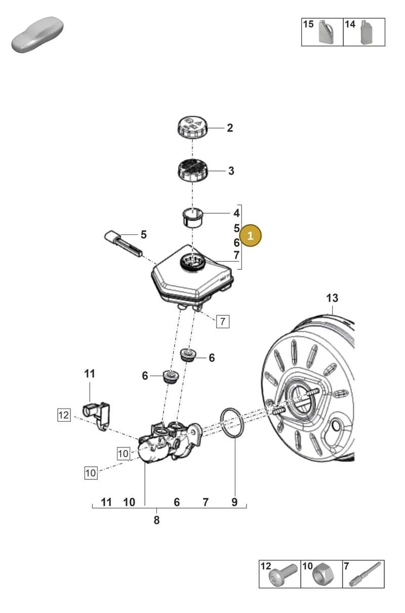 971614106G — Porsche Panamera (2020-2023) diagram p58604000, position 1