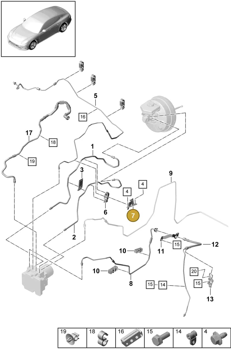 971614514A — Porsche Panamera (2016-2020) diagram p49604010, position 7