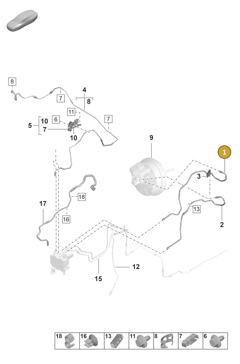 971614729E — Porsche Panamera (2020-2023) diagram p58604010, position 1