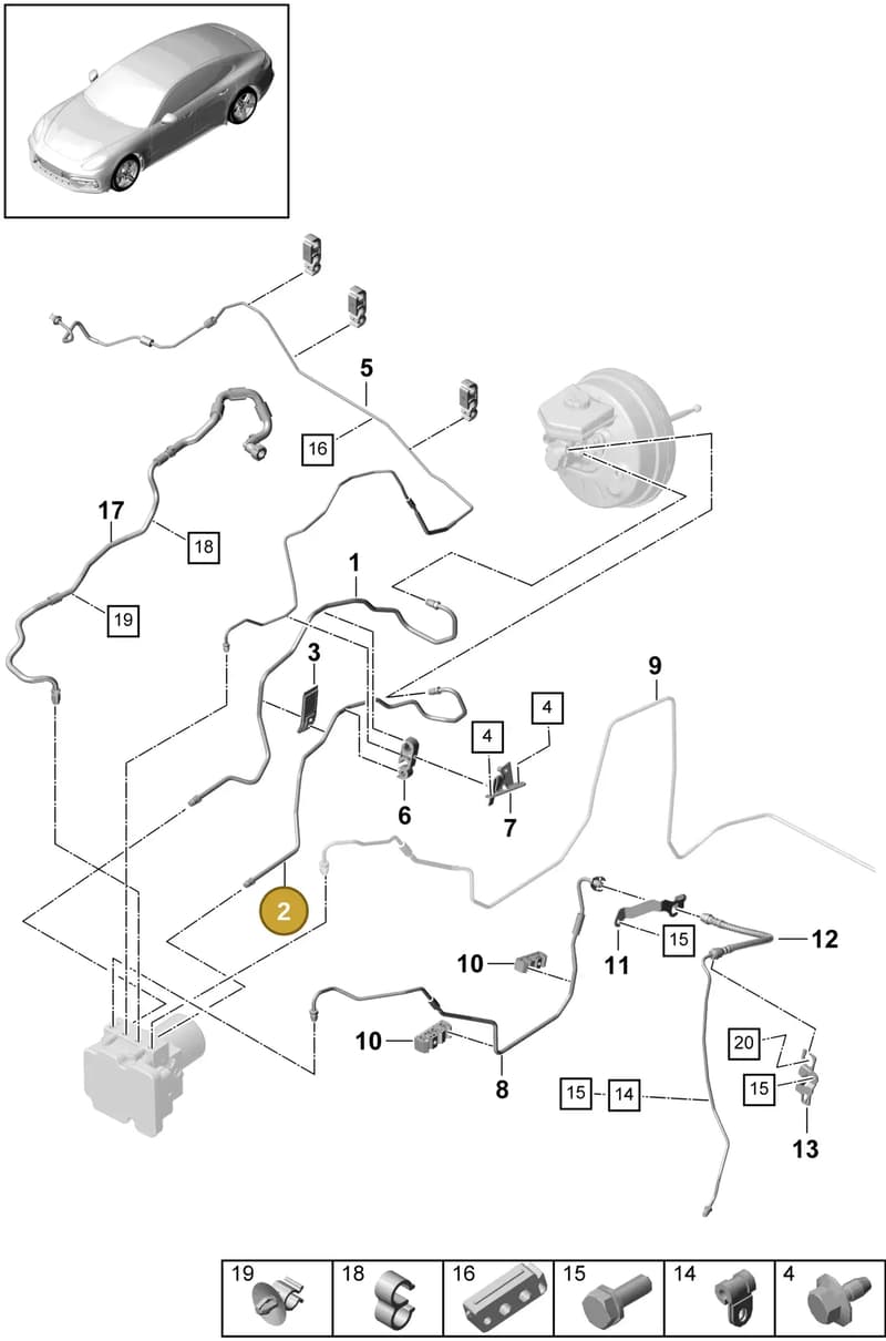 971614741H — Porsche Panamera (2016-2020) diagram p49604010, position 2