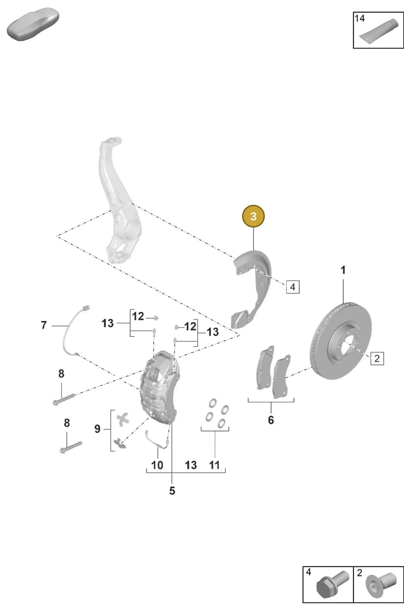 971615311K — Porsche Panamera (2020-2023) diagram p56602000, position 3
