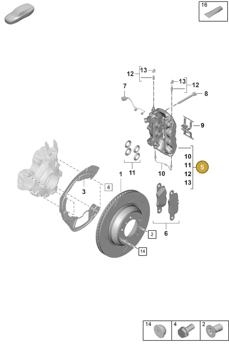 971615423BJ — Porsche Panamera (2023-2025) diagram p62603100, position 5