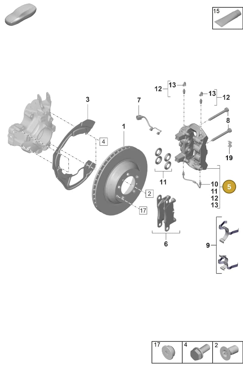 971615424AT — Porsche Panamera (2020-2023) diagram p56603000, position 5