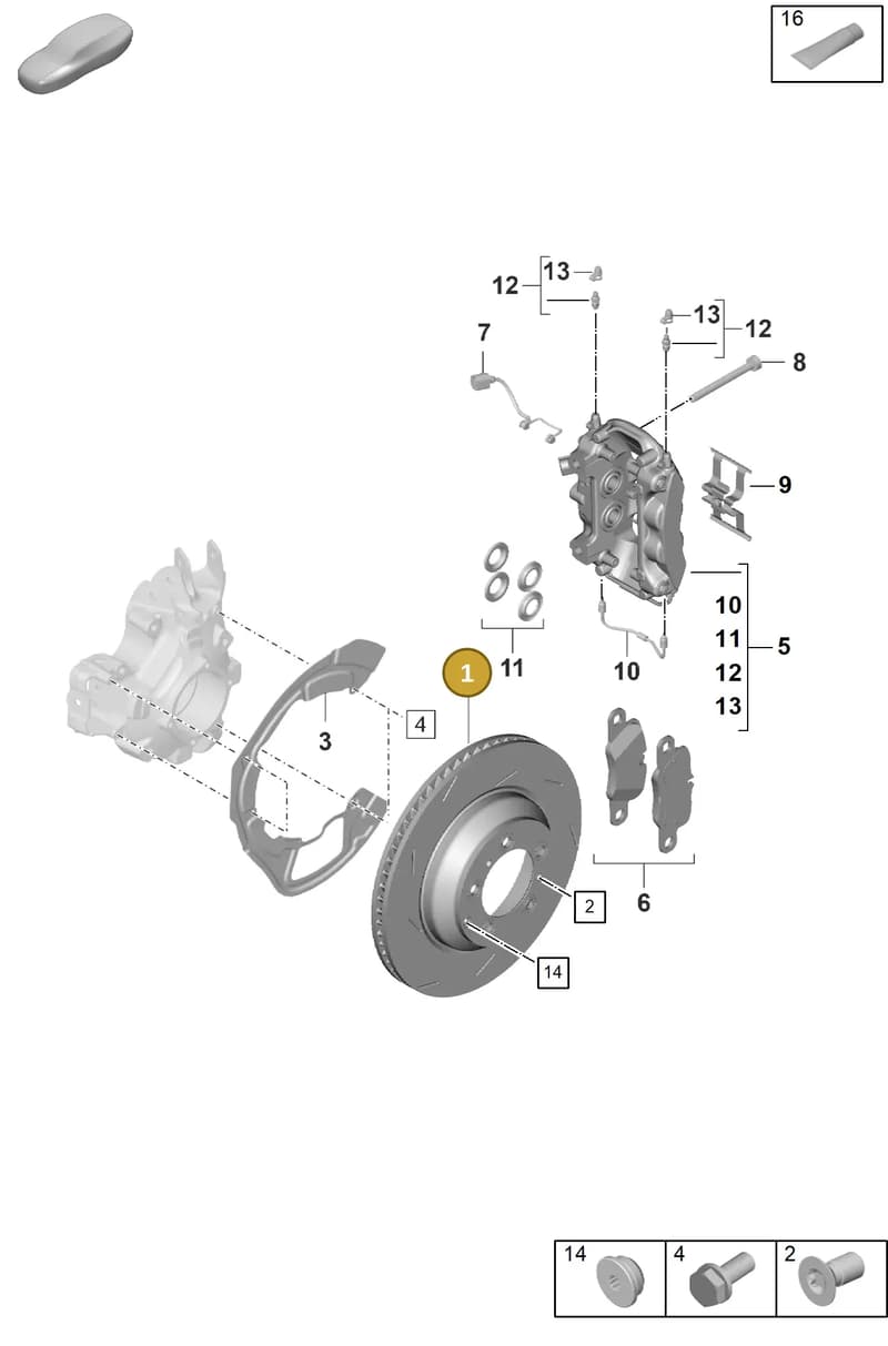 971615601 — Porsche Panamera (2023-2025) diagram p62603100, position 1