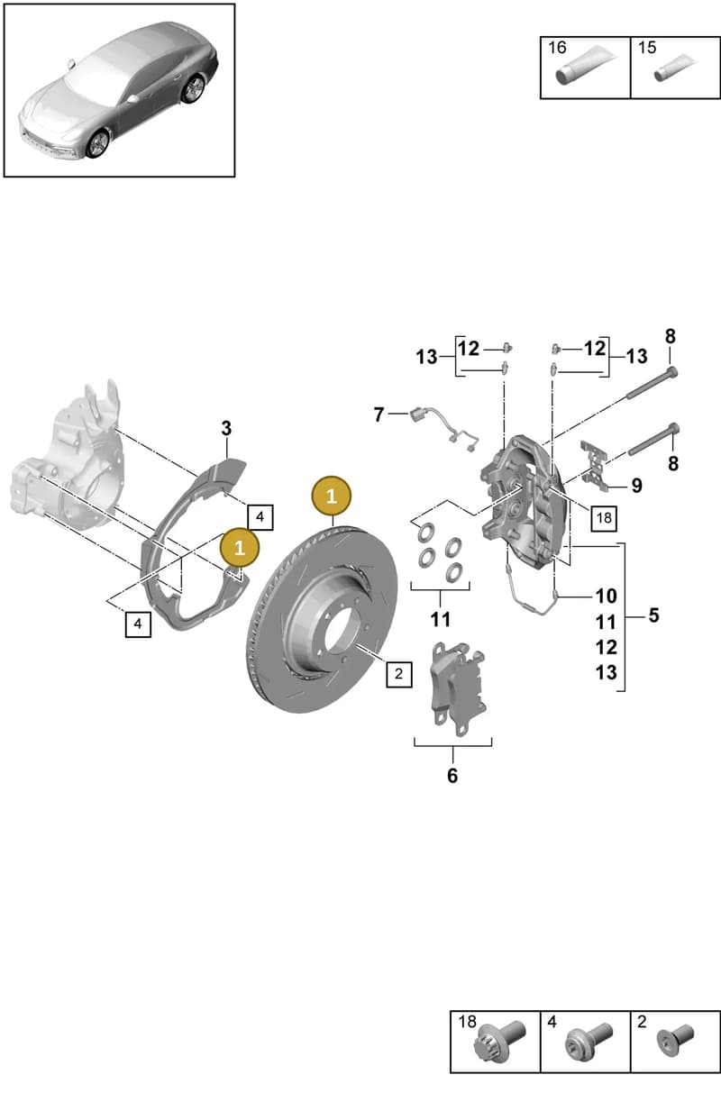 971615602J — Porsche Panamera (2016-2020) diagram p49603000, position 1