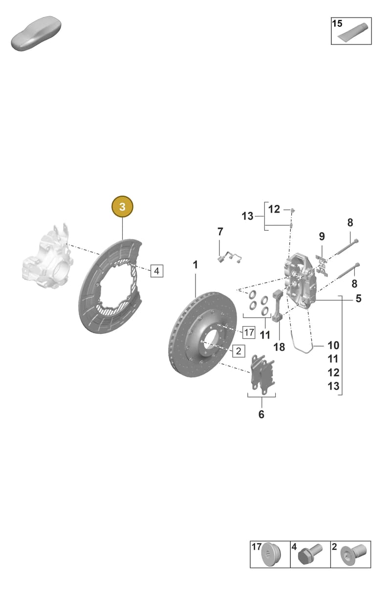 971615612E — Porsche Taycan Sport Turismo (2019-2024) diagram p56603010, position 3