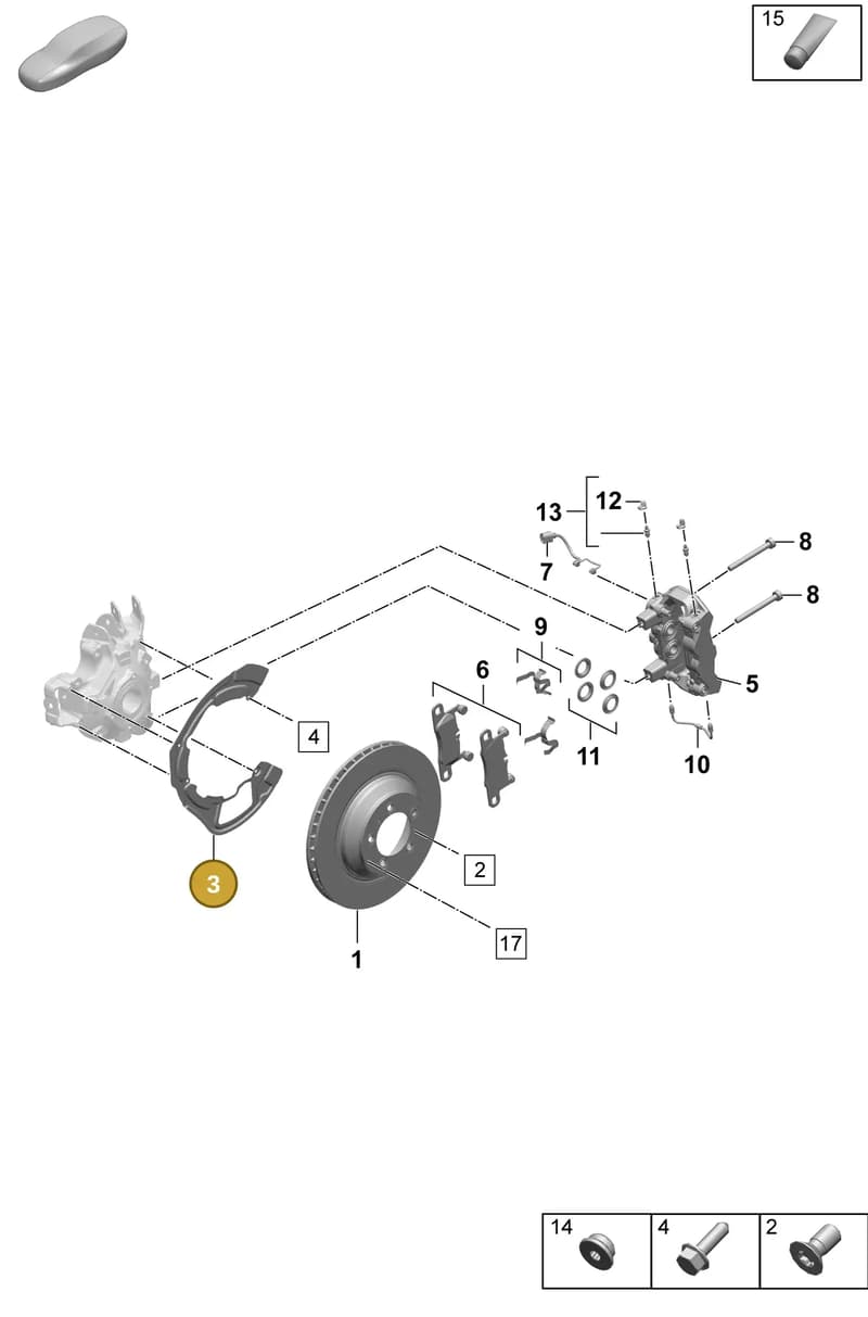 971615612E — Porsche Taycan Sport Turismo (2023-2025) diagram p64603050, position 3